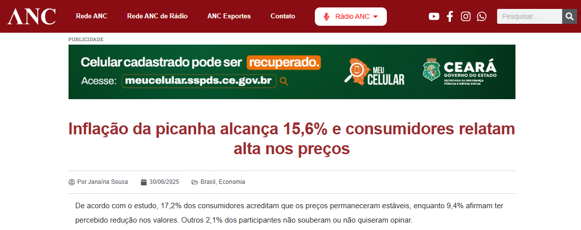 A Notícia do Ceará cita pesquisa realizada pela Paraná Pesquisas. 2 A Notícia do Ceará cita pesquisa realizada pela Paraná Pesquisas.