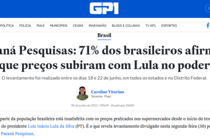 GP1 cita pesquisa realizada pela Paraná Pesquisas.