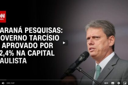 CNN Brasil cita pesquisa realizada pela Paraná Pesquisas em São Paulo.