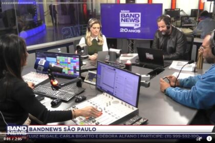 Band News FM cita pesquisa realizada pela Paraná Pesquisas em São Paulo.