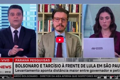 Jovem Pan News cita pesquisa realizada pela Paraná Pesquisas no Estado de São Paulo.