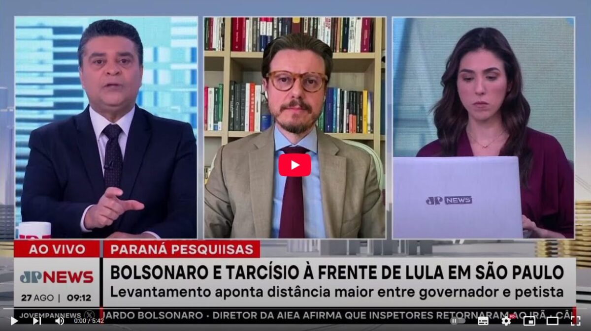 Jovem Pan News cita pesquisa realizada pela Paraná Pesquisas no Estado de São Paulo. 1 Jovem Pan News cita pesquisa realizada pela Paraná Pesquisas no Estado de São Paulo.