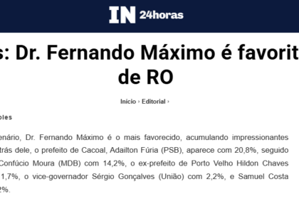 Itamaraju Notícias cita pesquisa realizada pela Paraná Pesquisas no Estado de Rondônia.