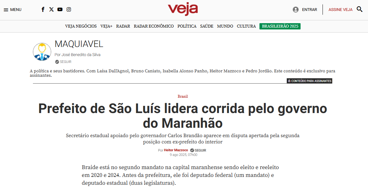 Veja cita pesquisa realizada pela Paraná Pesquisas no Estado do Maranhão. 2 Veja cita pesquisa realizada pela Paraná Pesquisas no Estado do Maranhão.