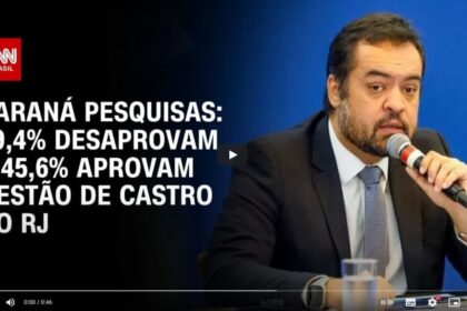 CNN Brasil cita pesquisa realizada pela Paraná Pesquisas no Estado do Rio de Janeiro.