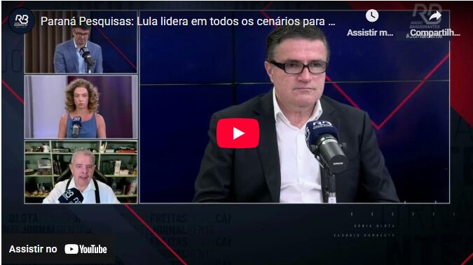 Band cita pesquisa realizada pela Paraná Pesquisas.
