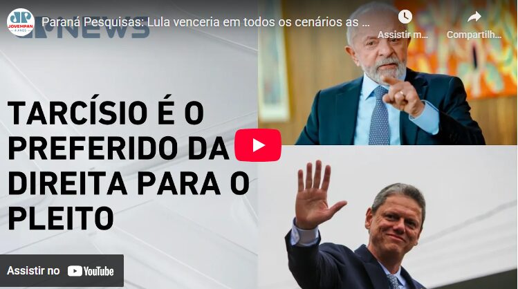 Jovem Pan cita pesquisa realizada pela Paraná Pesquisas. 1 Jovem Pan cita pesquisa realizada pela Paraná Pesquisas.