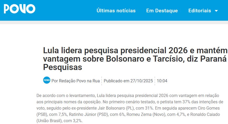 Povo na Rua pesquisa realizada pela Paraná Pesquisas. 2 Povo na Rua pesquisa realizada pela Paraná Pesquisas.