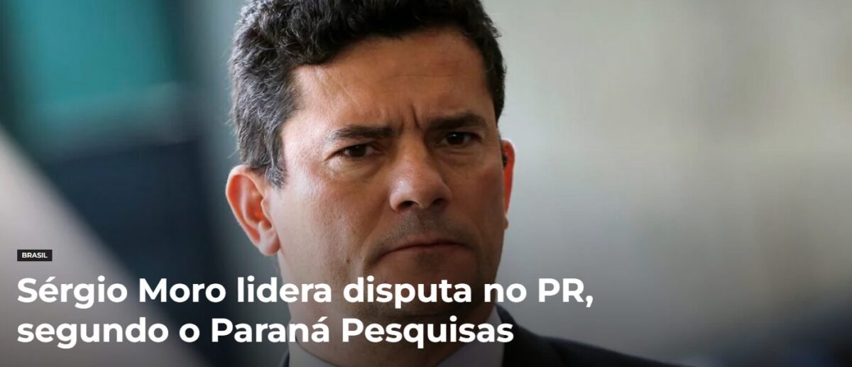Portal Donny Silva News cita pesquisa realizada pela Paraná Pesquisas no Estado do Paraná.