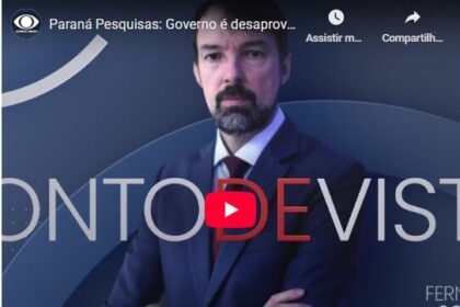Band News TV cita pesquisa realizada pela Paraná Pesquisas.