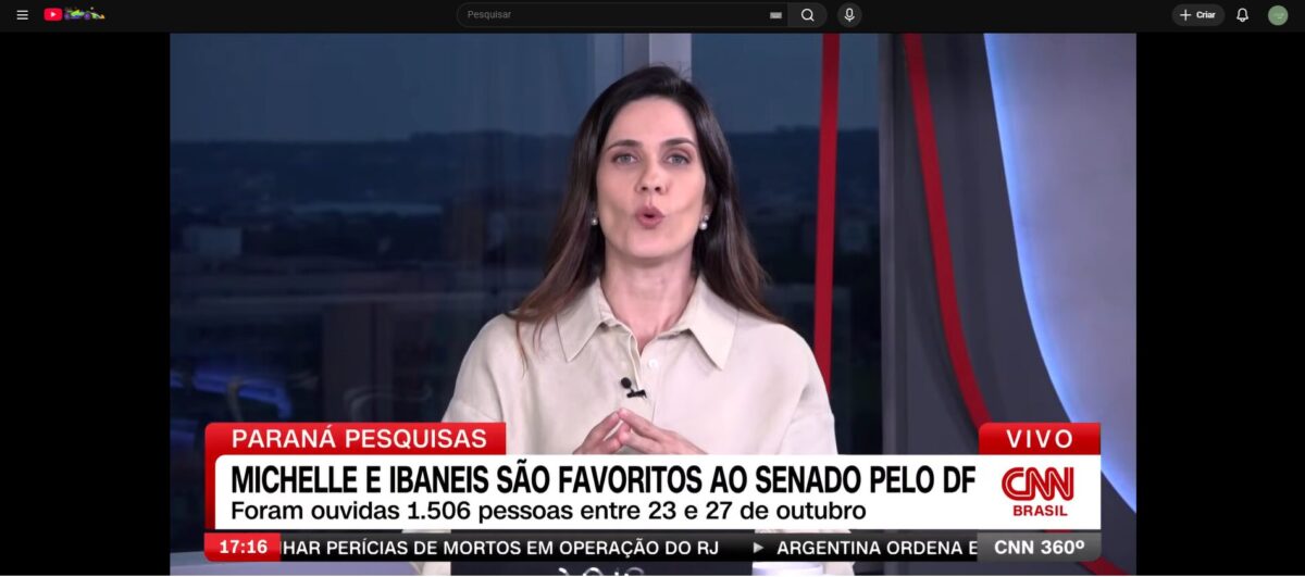 CNN Brasil cita pesquisa realizada pela Paraná Pesquisas no Distrito Federal. 1 CNN Brasil cita pesquisa realizada pela Paraná Pesquisas no Distrito Federal.