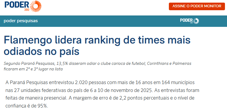 Poder 360 cita pesquisa realizada pela Paraná Pesquisas. 2 Poder 360 cita pesquisa realizada pela Paraná Pesquisas.