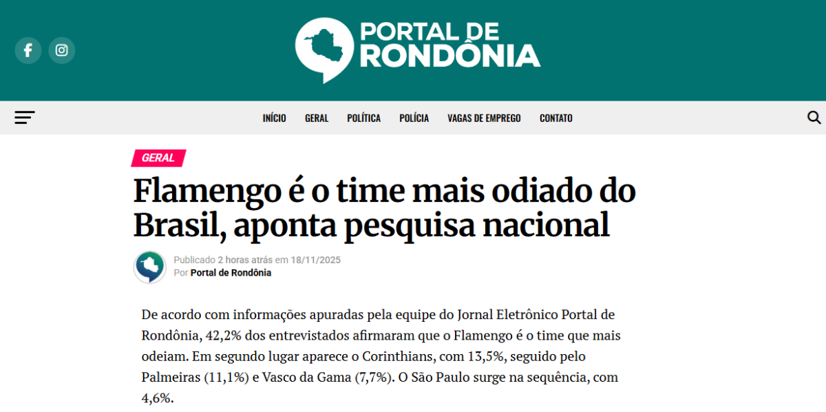 Portal de Rondônia cita pesquisa realizada pela Paraná Pesquisas. 2 Portal de Rondônia cita pesquisa realizada pela Paraná Pesquisas.