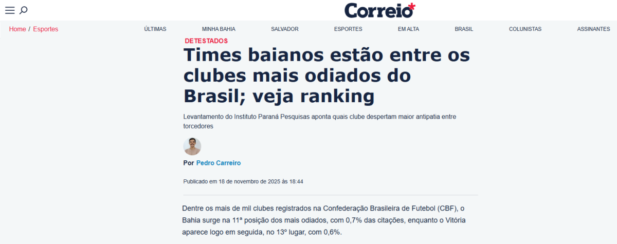Correio 24 Horas cita pesquisa realizada pela Paraná Pesquisas.