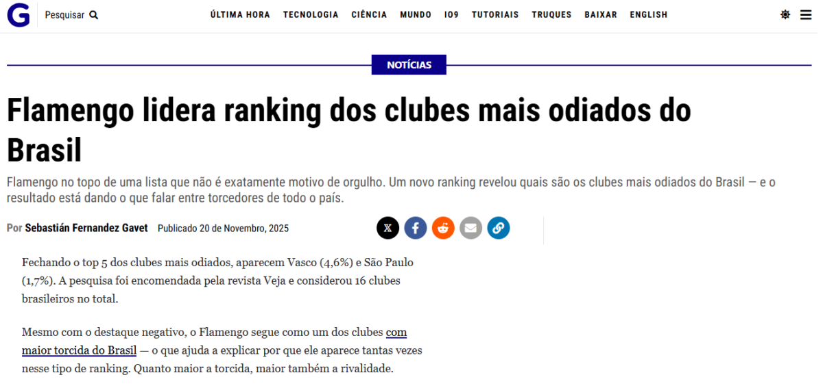 Giz Modo cita pesquisa realizada pela Paraná Pesquisas.