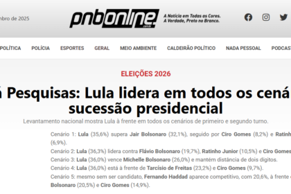 PNB Online cita pesquisa realizada pela Paraná Pesquisas.