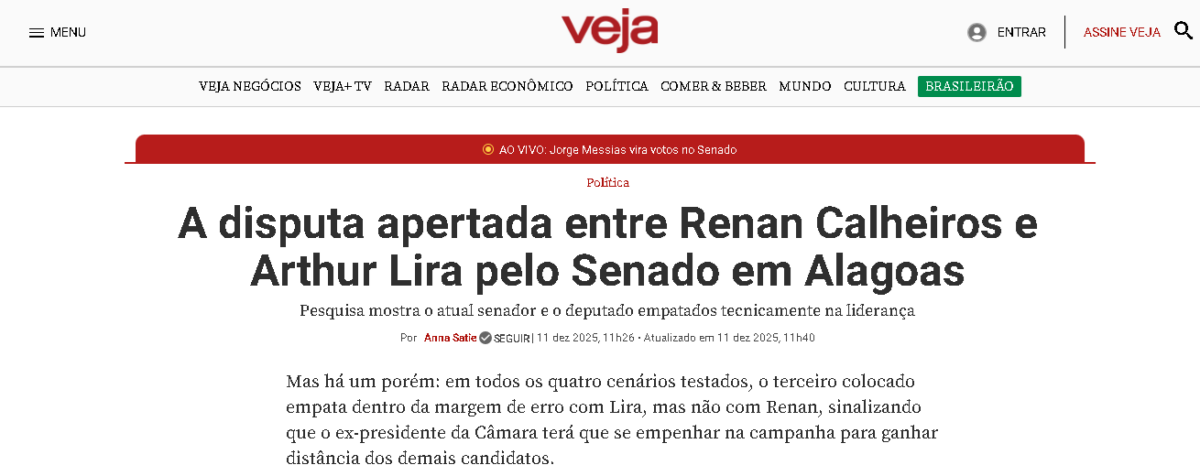Veja cita pesquisa realizada pela Paraná Pesquisas no Estado de Alagoas.