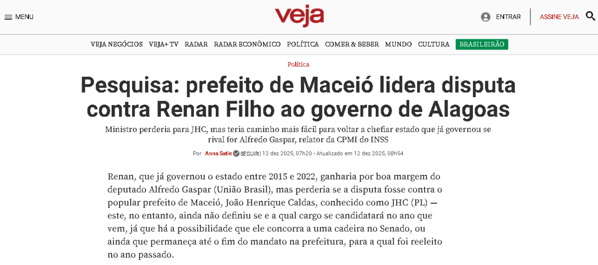 Veja cita pesquisa realizada pela Paraná Pesquisas no Estado de Alagoas. 2 Veja cita pesquisa realizada pela Paraná Pesquisas no Estado de Alagoas.