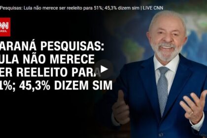 CNN Brasil cita pesquisa realizada pela Paraná Pesquisas.