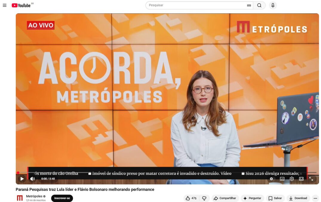 Metrópoles cita pesquisa realizada pela Paraná Pesquisas. 2 Metrópoles cita pesquisa realizada pela Paraná Pesquisas.