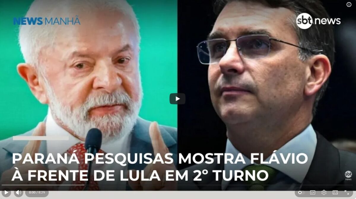 SBT News cita pesquisa realizada pela Paraná Pesquisas. 1 SBT News cita pesquisa realizada pela Paraná Pesquisas.