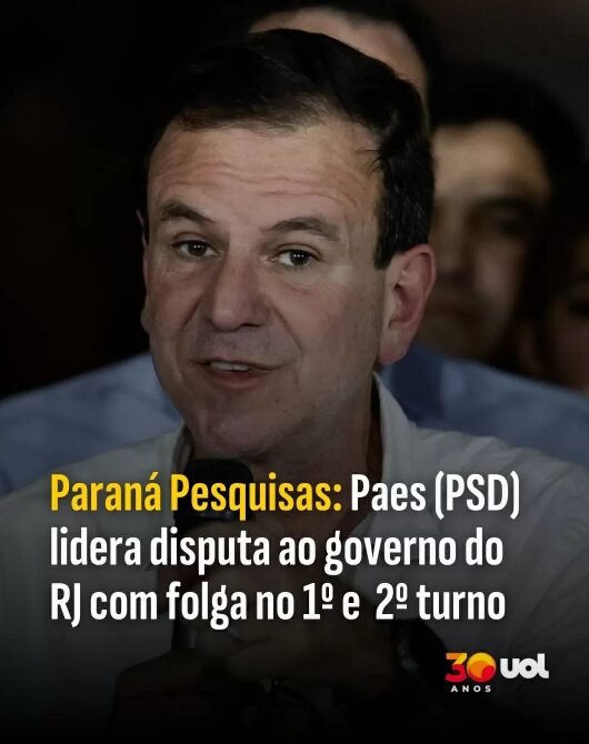 UOL Flash cita pesquisa realizada para Paraná Pesquisas no Estado do Rio de Janeiro. 1 UOL Flash cita pesquisa realizada para Paraná Pesquisas no Estado do Rio de Janeiro.