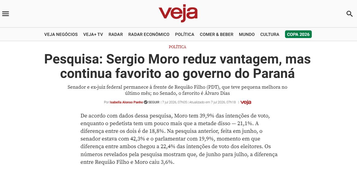 Veja cita pesquisa realizada para Paraná Pesquisas no Estado do Paraná. 2 Veja cita pesquisa realizada para Paraná Pesquisas no Estado do Paraná.